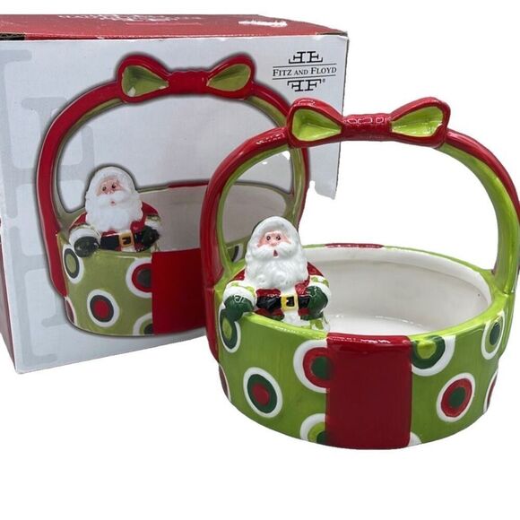 Fitz and Floyd 2008 Holiday cheer basket - Picture 1 of 11